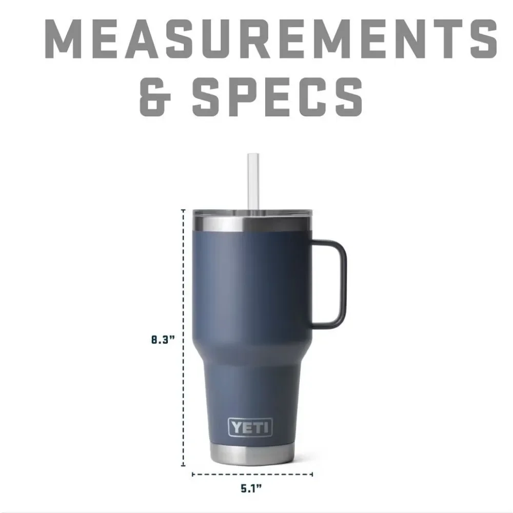 Yeti‎ Rambler 35oz Mug w/Straw Lid- Black